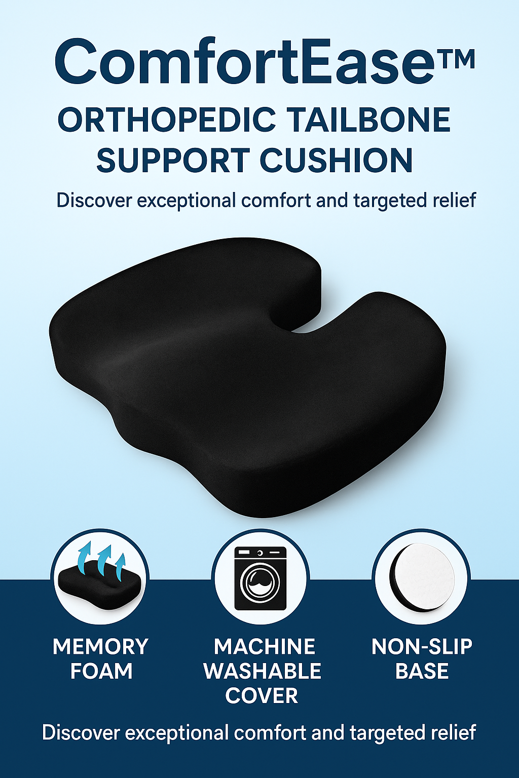 ComfortEase™ Orthopedic Tailbone Support Cushion